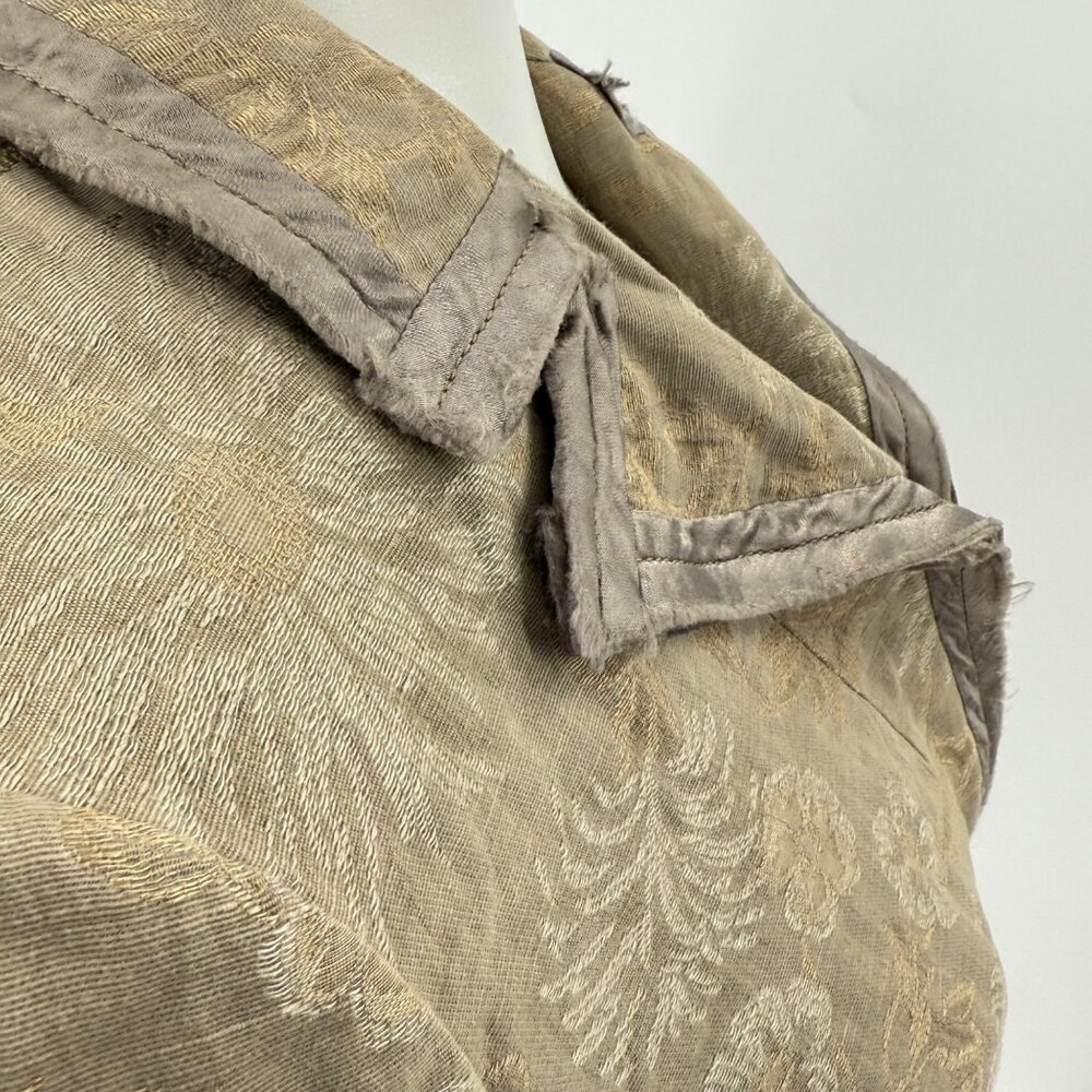 Tandem Womens Beige Floral Patterned Linen-Blend Blazer Jacket Size 34 - Picture 4 of 13